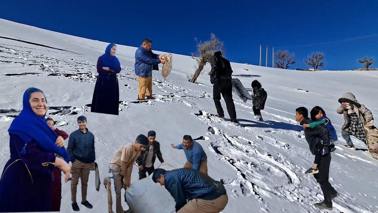 Playing in the snow and meeting with Fatima