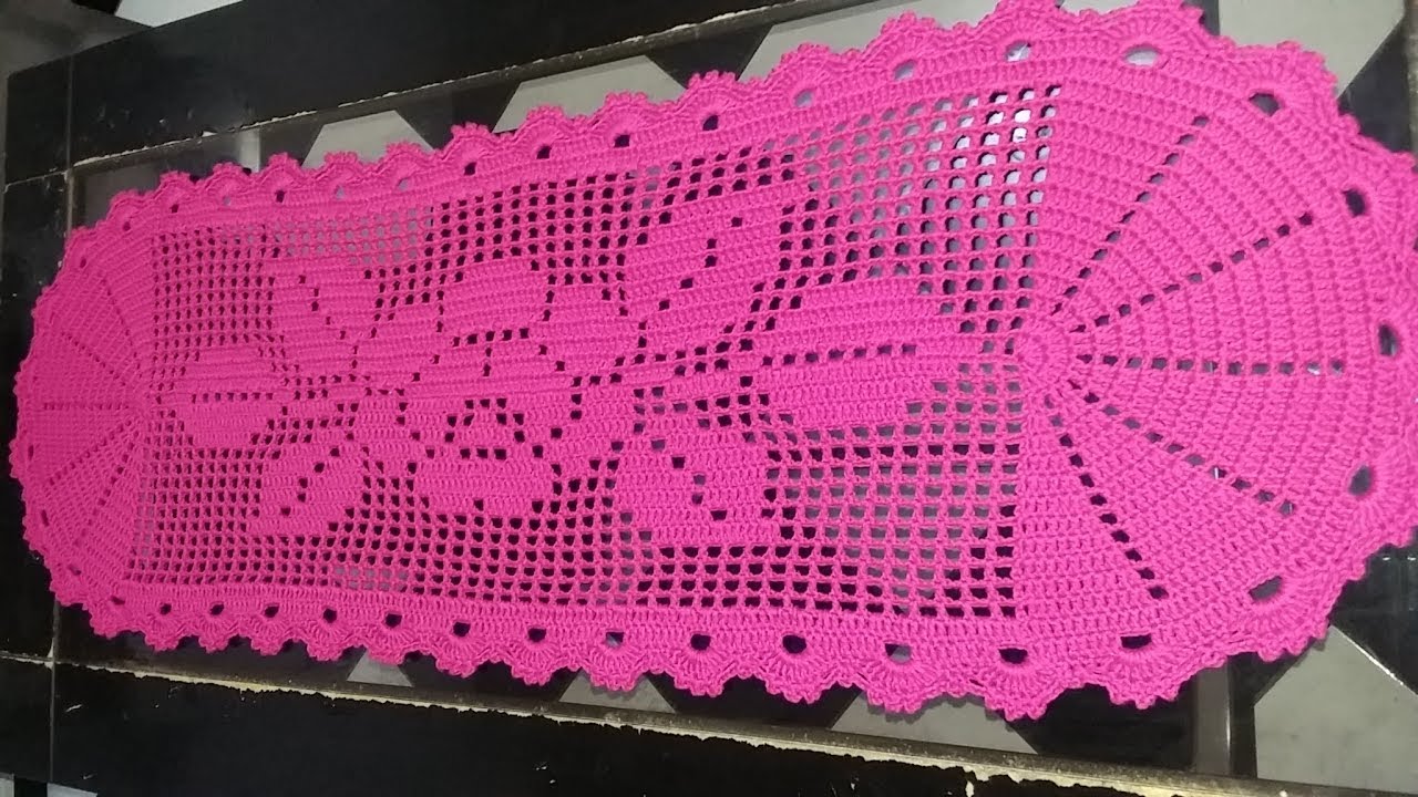 Passadeira de Mesa de ROSAS de Crochê  PARTE 1 /3 by aldacilenecroche