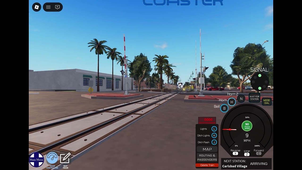 Amtrak A764 arrives at Carlsbad village as of 8/21/2010