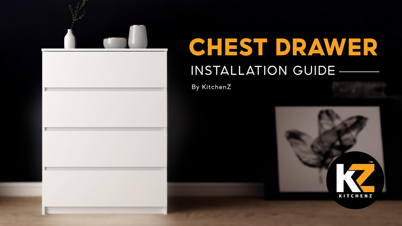 [Version 2] KitchenZ | Installation Guide | HomeZ 3FT Chest Drawer with 4 Layer Drawer Storage 7001