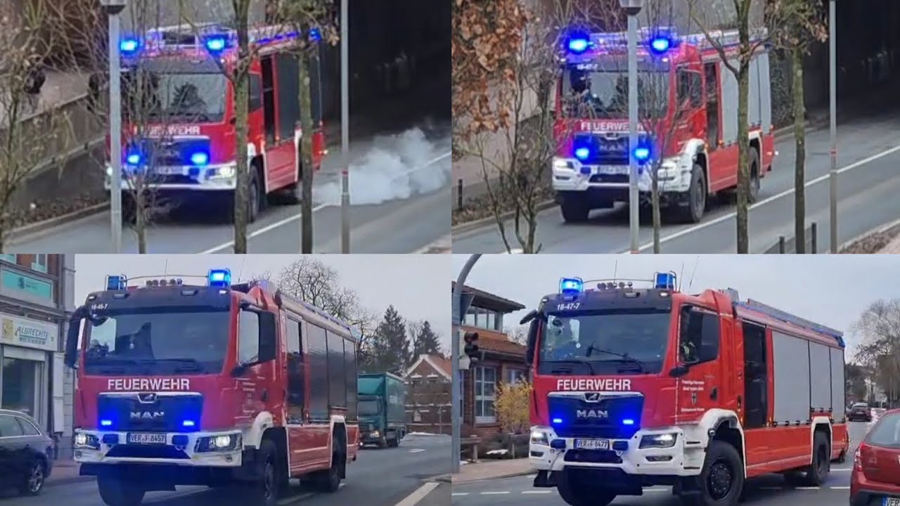 Der Löschzug der Verdener Feuerwehr rückt ohne der DLK zur BMA aus!