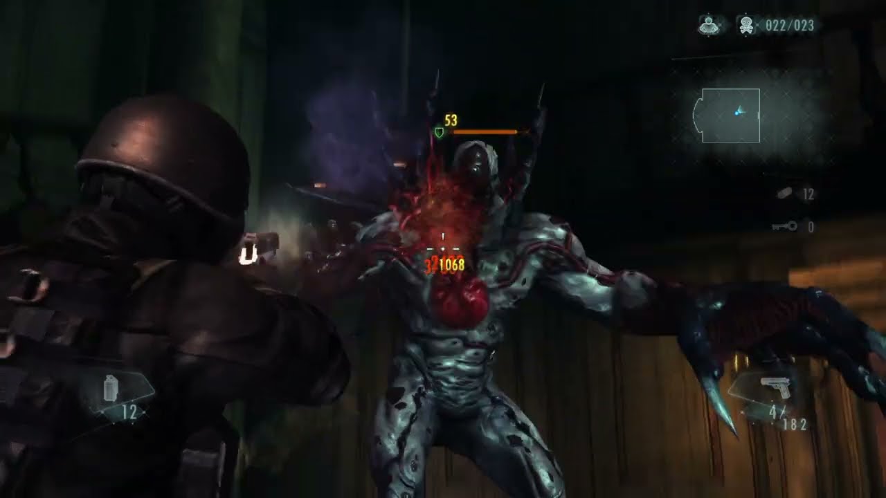 PS4 Resident Evil Revelations 1 modo asalto abismo nivel 20 (bonificación triplete, estrategia C)