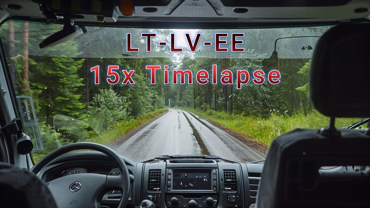 Литва - Латвия - Эстония на автодоме 🚗 4K. Timelapse x15 🎸+ Красивая музыка