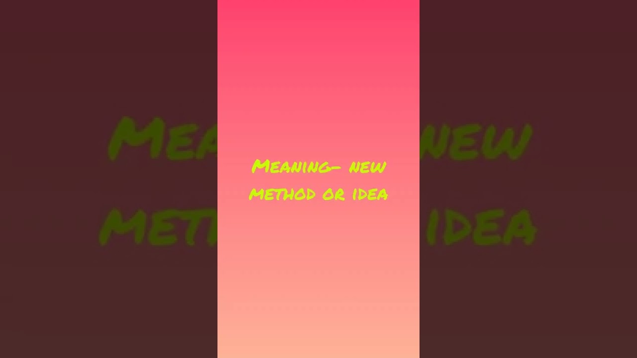 Meaning of Innovation (Daily word #10)
