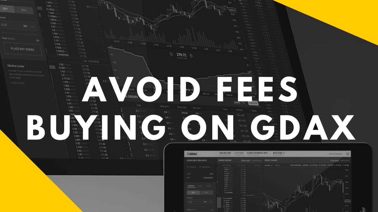 GDAX overview for beginners - How to avoid fees!