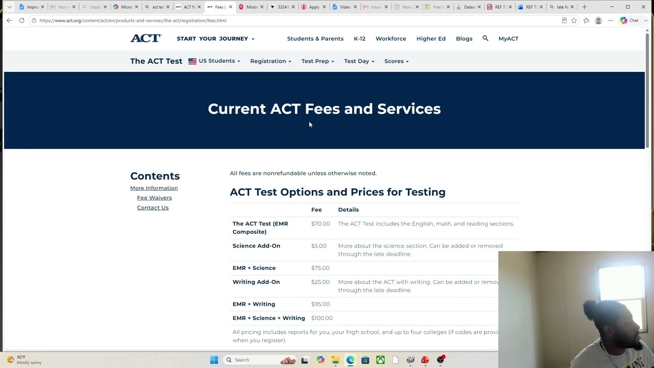 Key to Success: ACT Test Dates and Fees