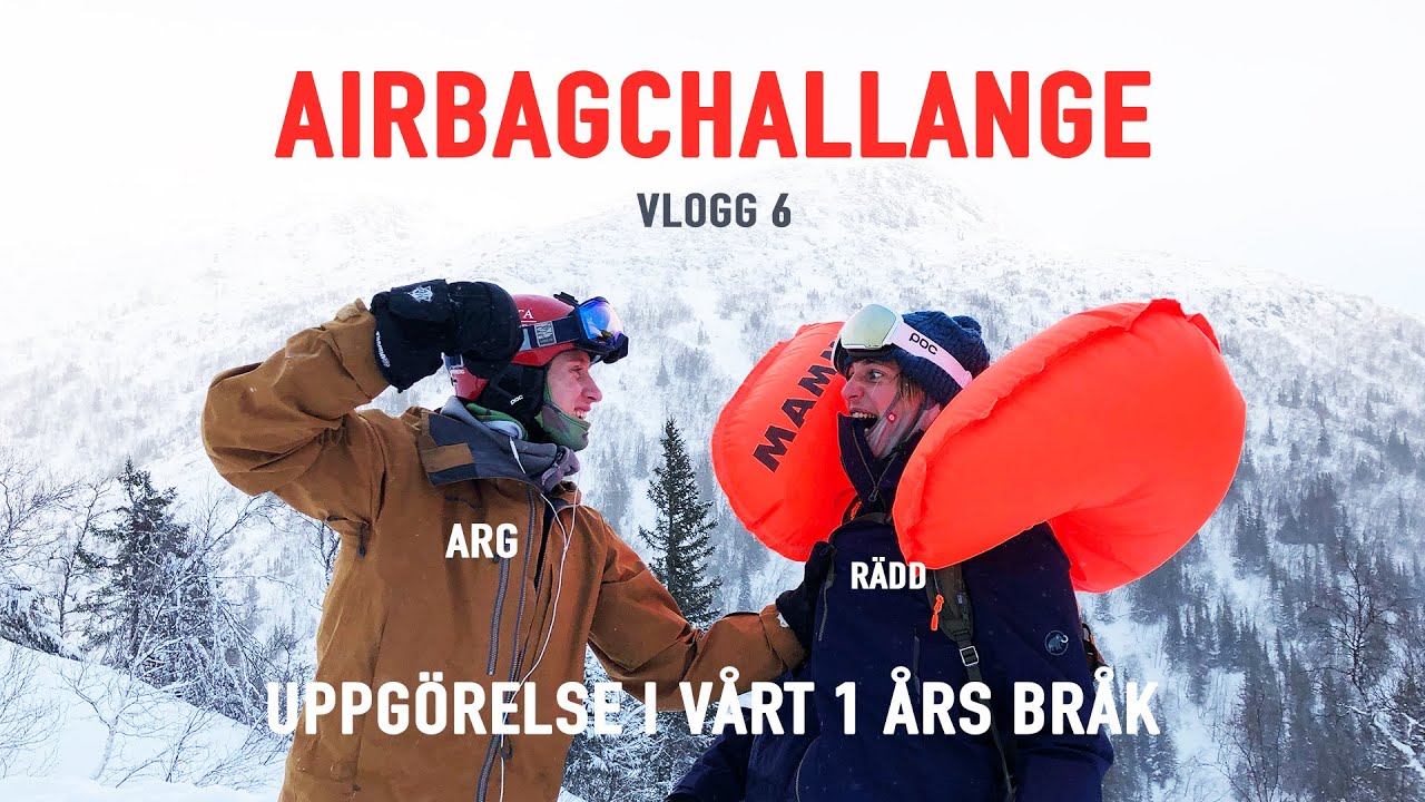 SKATAERIK DRAR I MIN LAVINRYGGSÄCK (AIRBAGCHALLANGE ÅRE) - VLOGG 6