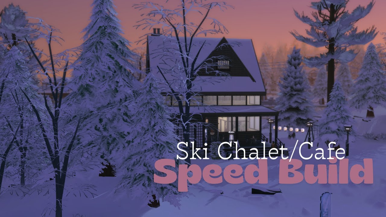 ❄️☕ Cozy Ski Chalet Café | Sims 4 Mt. Komorebi Winter Build (No CC)