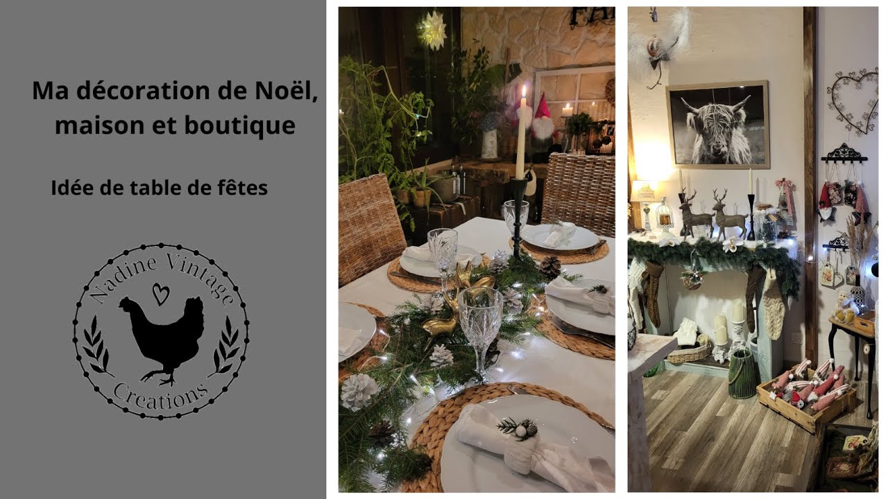 Ma décoration  de Noël, Maison & Boutique + Table de fêtes. Slow Vlog