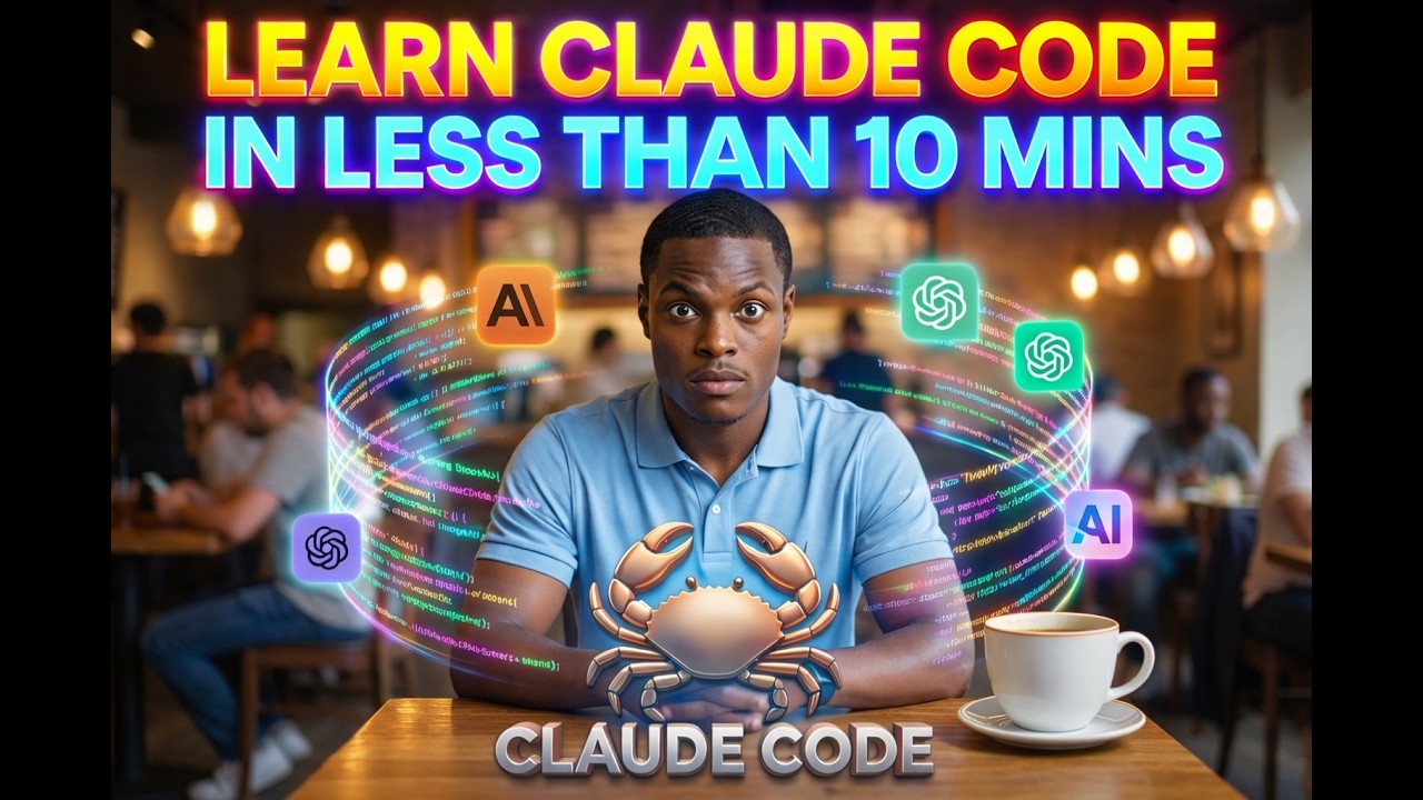 Learn CLAUDE CODE in 10 MINS (Tutorial, live from STARBUCKS)