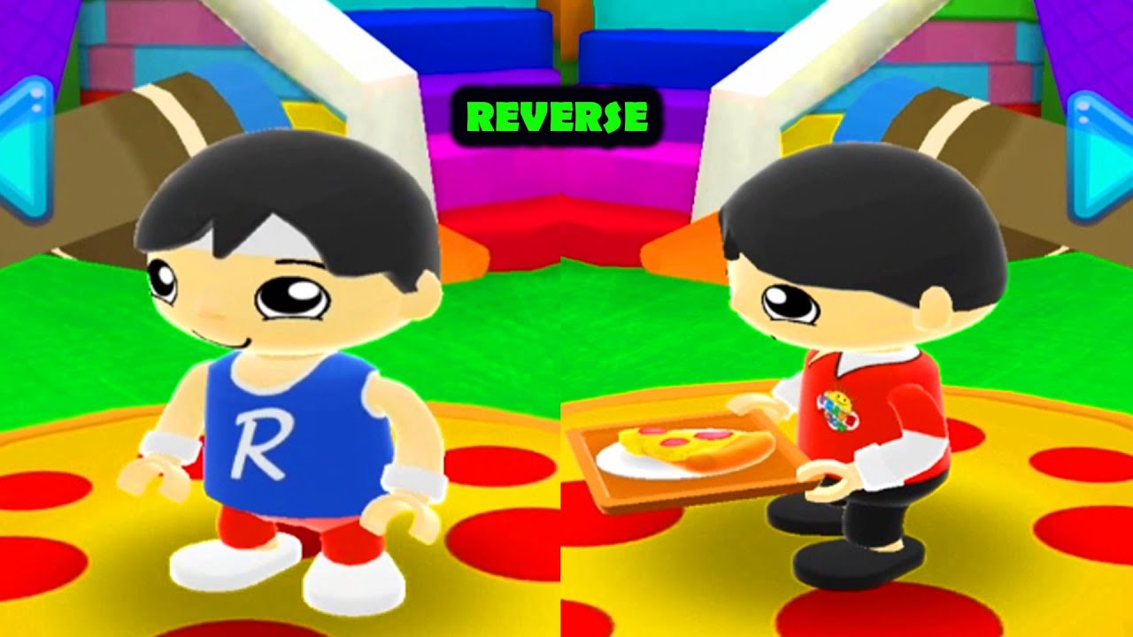 Tag With Ryan Track Star Ryan vs Lunch Time Ryan Reverse Walkthrough!!