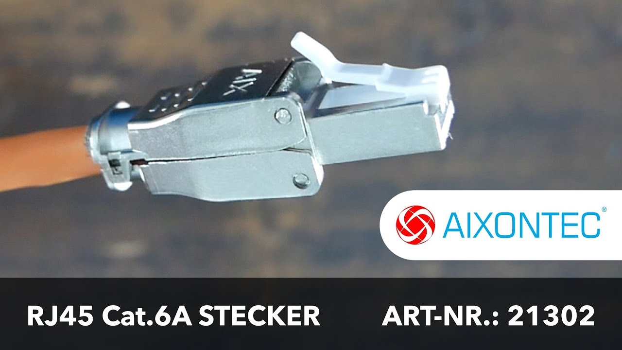 Montageanleitung Cat.6A RJ45 Stecker Art.-Nr. 21302 - Deutsch
