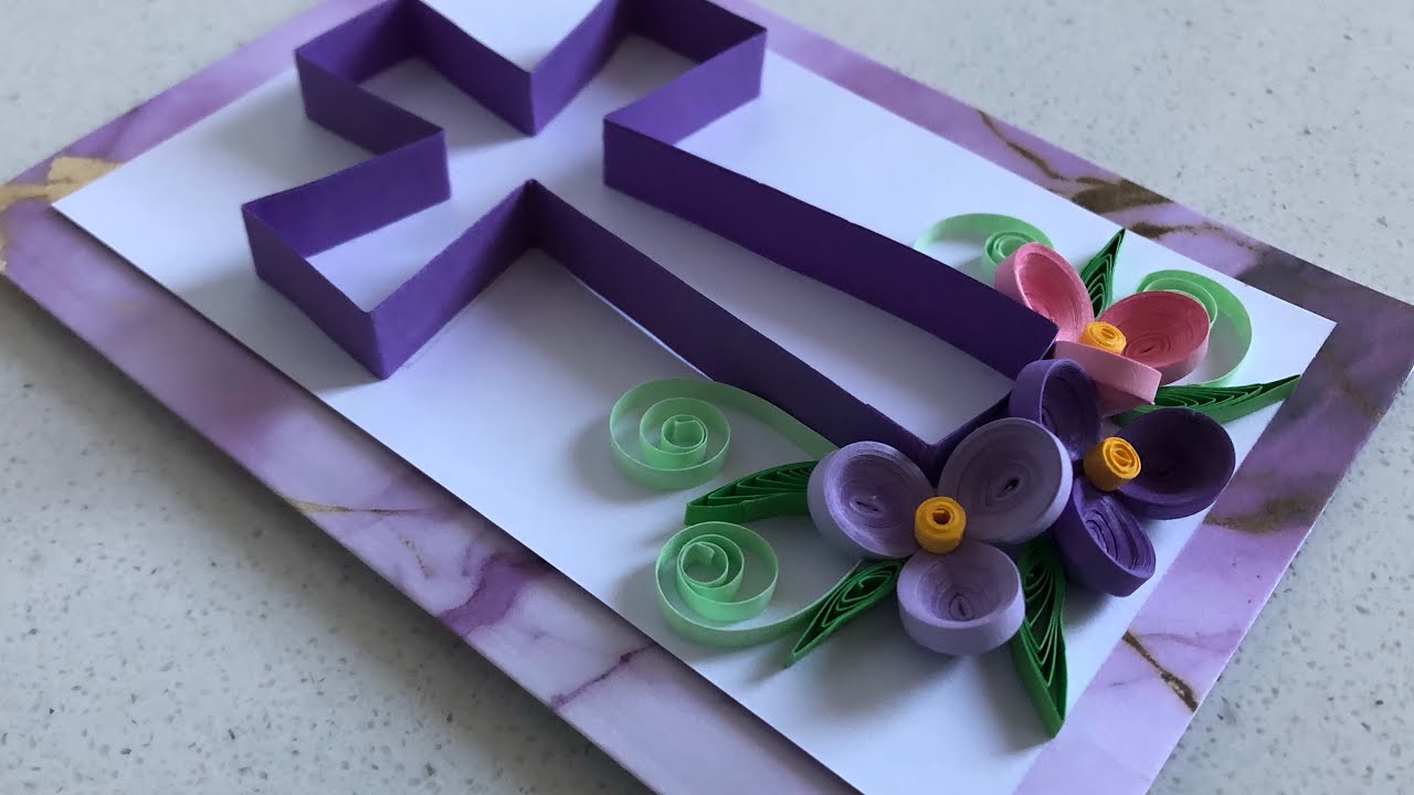 QUILLED EASTER CARD | PAPER CRAFT | PAPER QUILLING | CARD MAKING