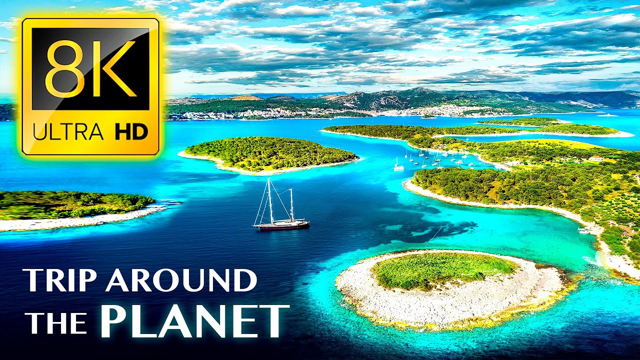 TRIP AROUND THE PLANET 8K ULTRA HD - Travel Around the World with Relaxing Music