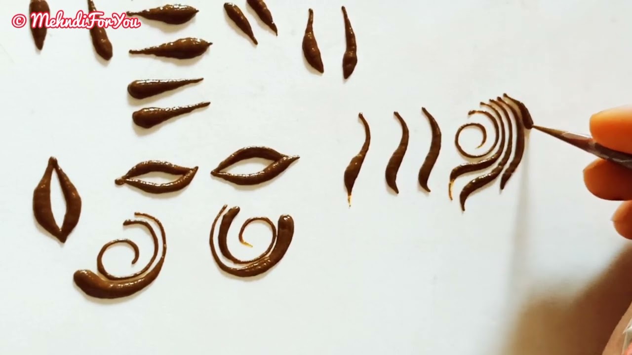 How to make bold henna leaf || Leaf mehndi design for beginners