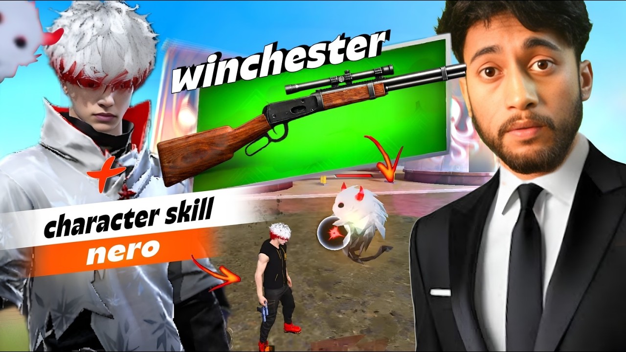 New Winchester Gun 🔥+ Nero Character Skill is Unstoppable - Free Fire Max