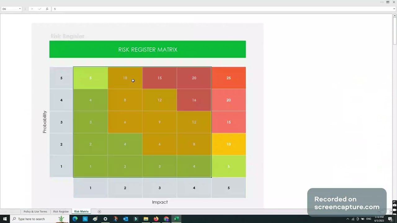 Risk Register Template