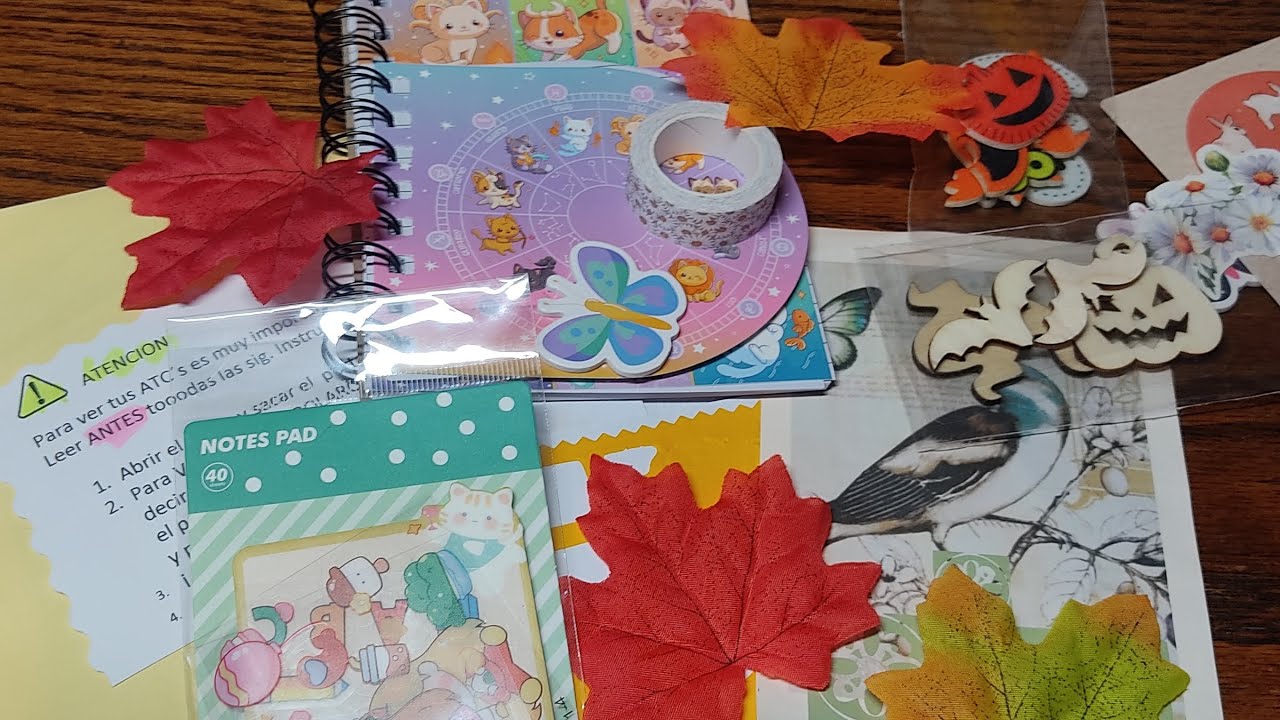 ✨✨Intercambio ATC+ Happy Mail con @pilirecortaypega 💜👻 #journaling #happymail 