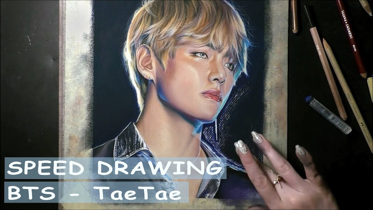 [SPEED DRAWING] BTS Taehyung / 방탄소년단 태형 - pastel art