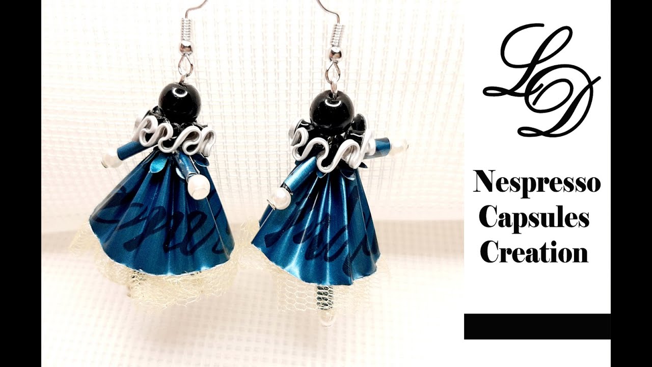 How to Recycle Nespresso Capsules- Easy DIY Craft Coffee Pod Earrings- Recycling Jewelry- Zero Waste