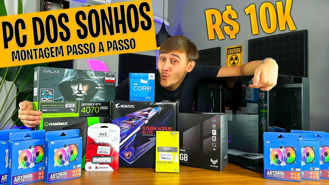 PC GAMER BRABISSIMO C/ 4070 SUPER, INTEL 13600K E MUITO MAIS ... (MONTAGEM PASSO A PASSO)