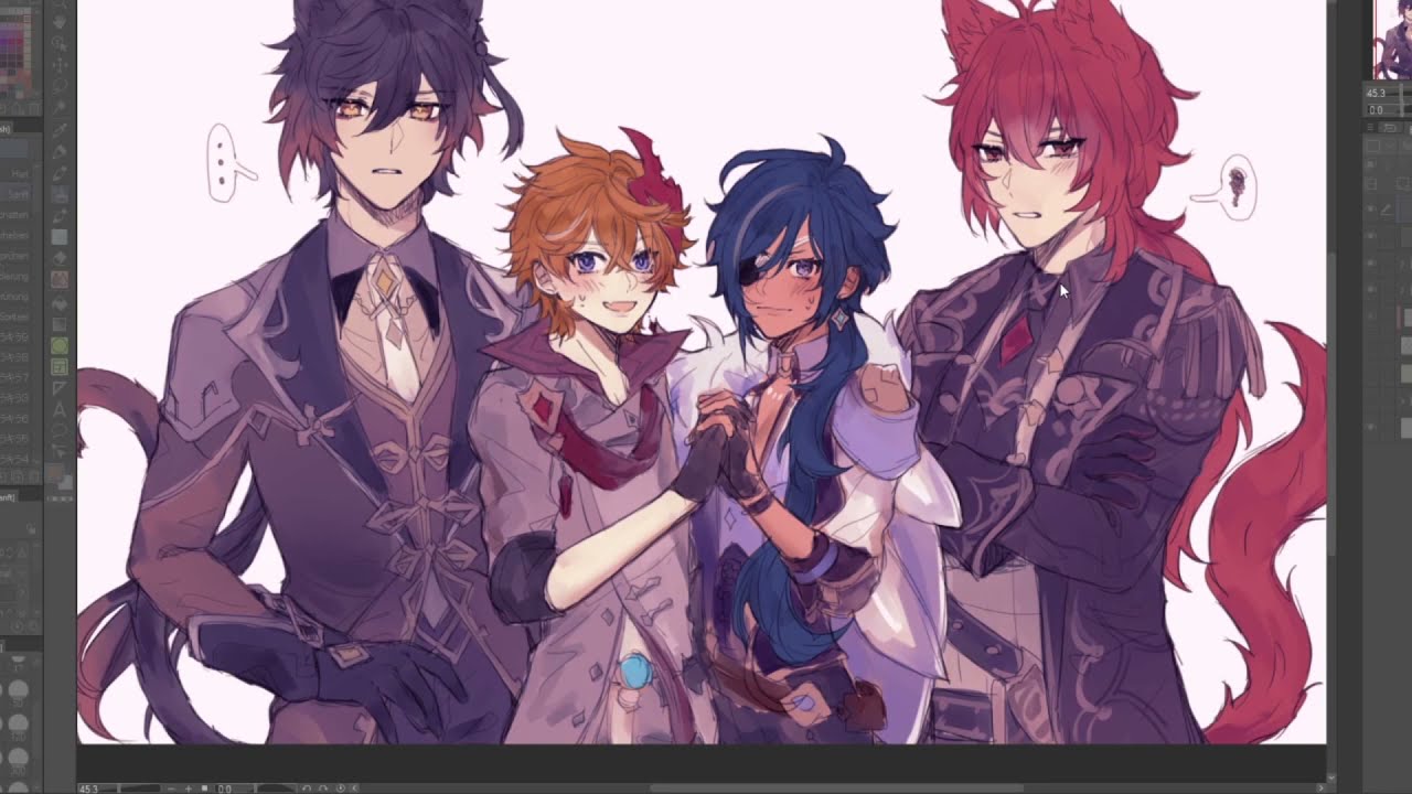 【SPEEDPAINT】Genshin ︙LucKae︙ ZhongChi  (CLIPSTUDIO)
