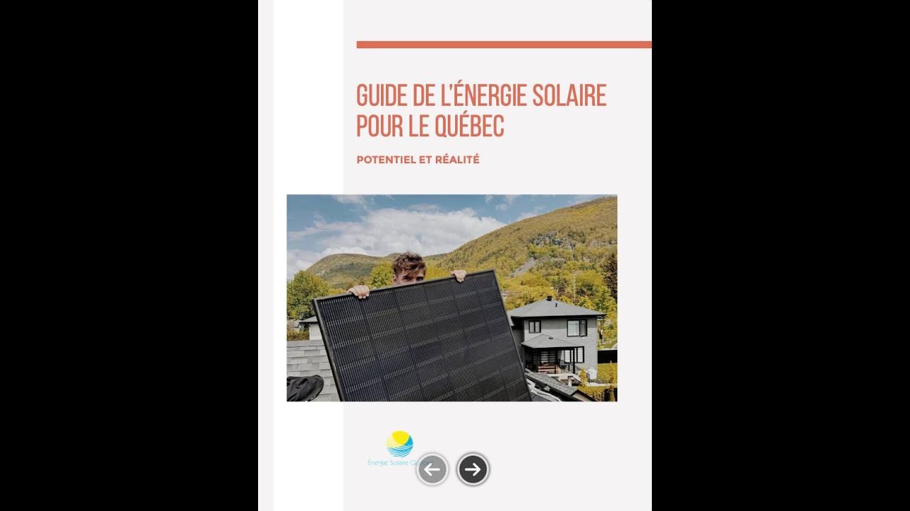 Le Guide de l'énergie solaire pour le Québec