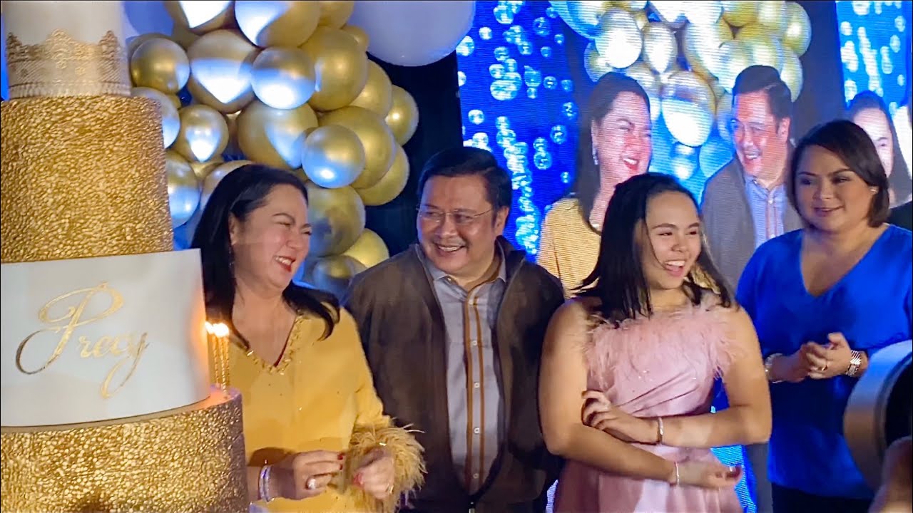 Жена сенатора ДЖИНГОЙ Эстрада и празднование ЗОЛОТОГО дня рождения г-жи ПРЕСИ Витуг-Эхерсито!