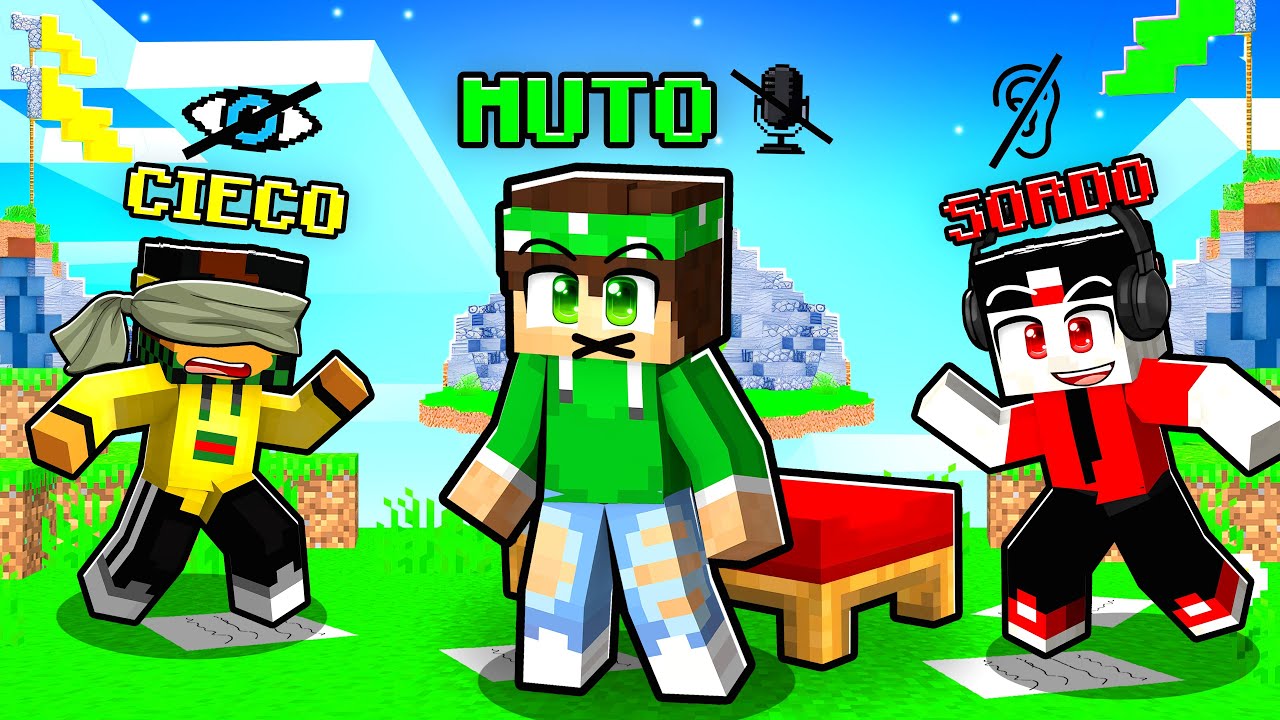 MINECRAFT BEDWARS da CIECHI, MUTI e SORDI!