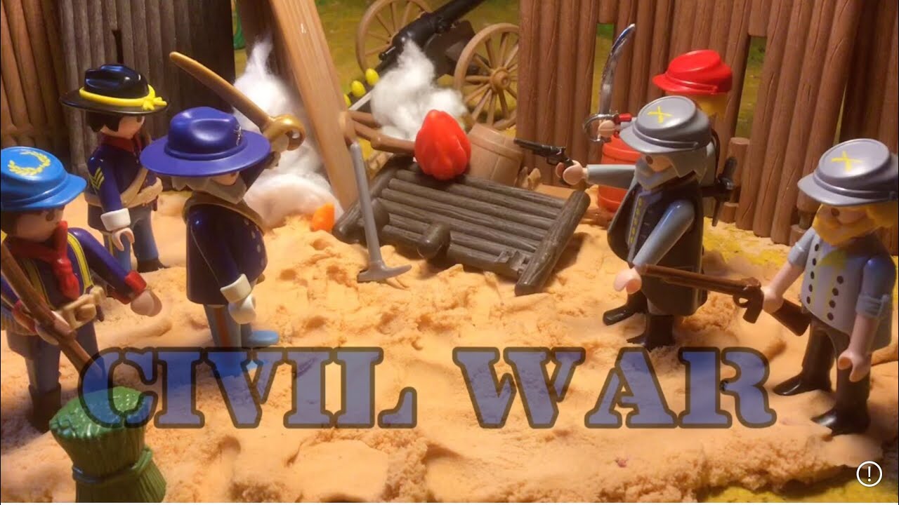 Civil war the big battle of fort randall | playmobil stopmotion #stopmotion #playmobil #western