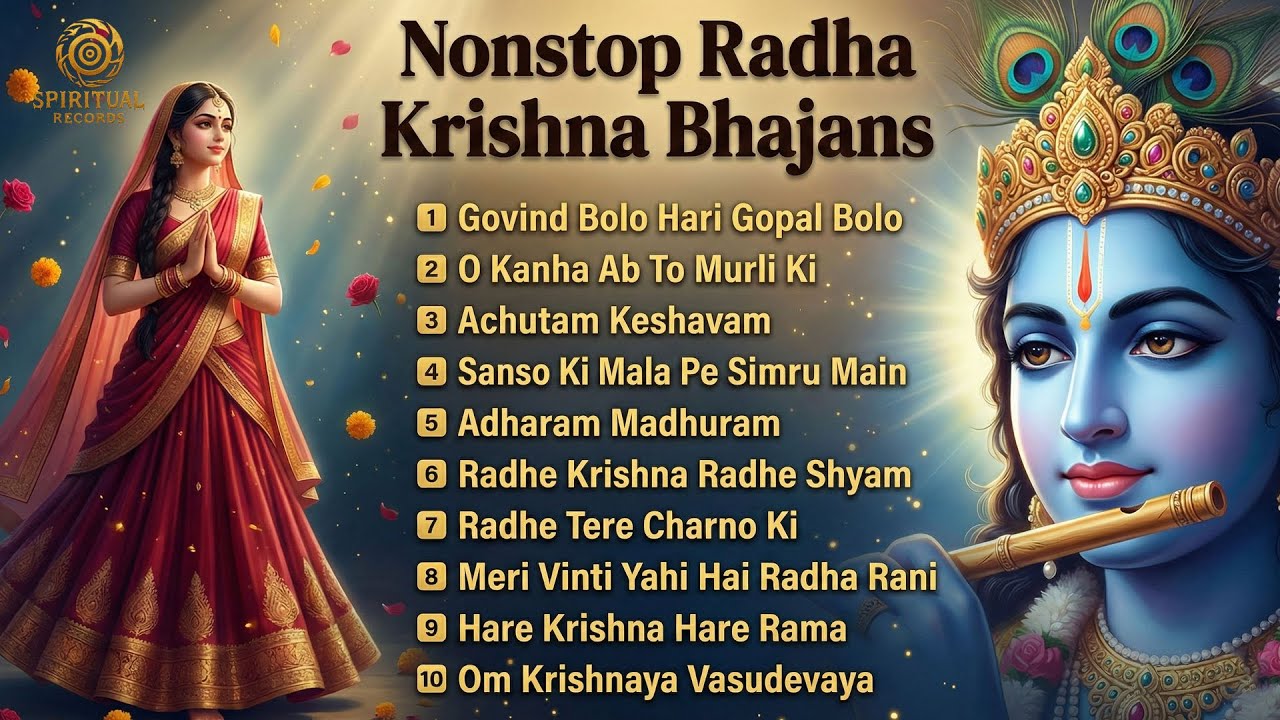 🎵 Radha Krishna Superhit Bhajans | Nonstop Devotional Music | Shanti & Bhakti