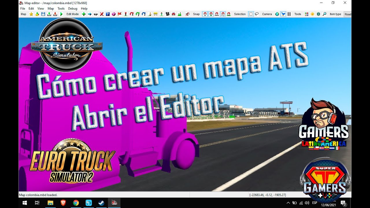 #ATS #ETS2 Cómo crear un Mapa desde Cero - Abrir el Editor