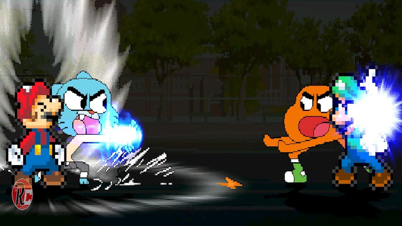 Gumball and Super Better Mario  vs  Darwin and Super Better Luigi | Best of 3