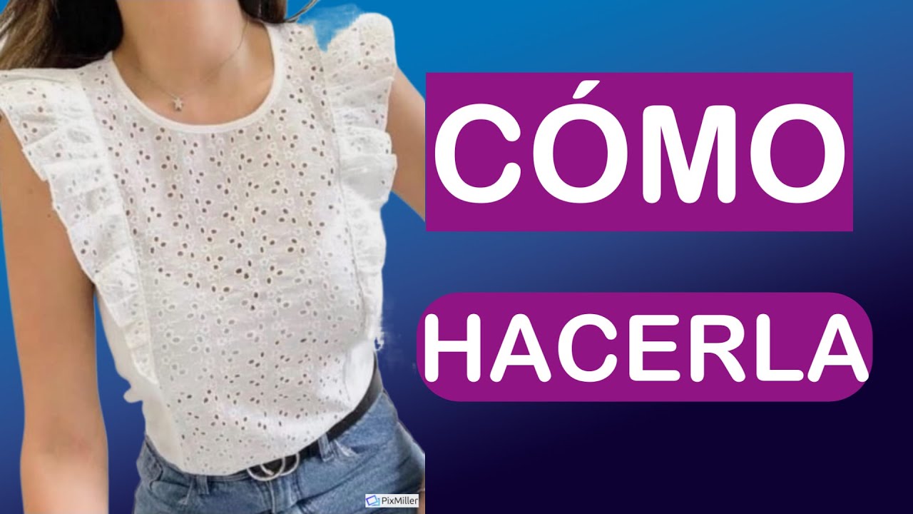 😍COMO HACER BLUSA DE OLANES, VUELOS😍