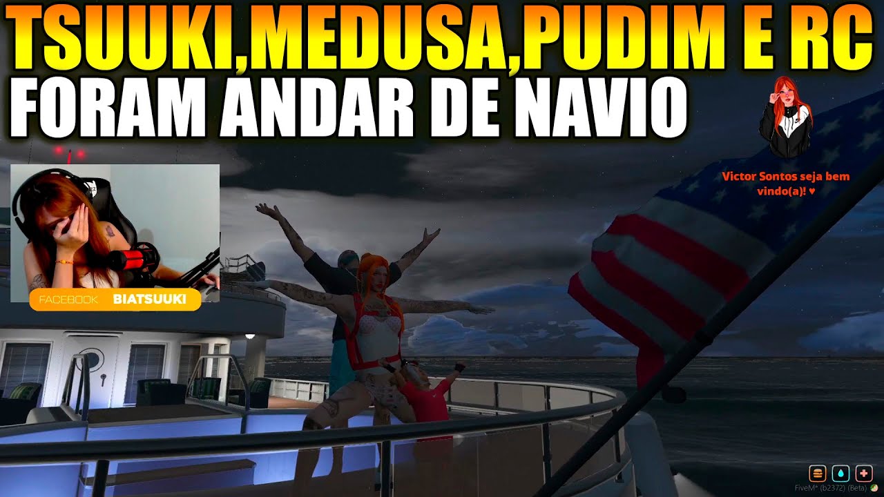 TSUUKI E RC FORAM ANDAR DE NAVIO *ELA PERGUNTOU SE ELE QUER SER PAI DA PUDIM E MEDUSA * 🔥👀😱