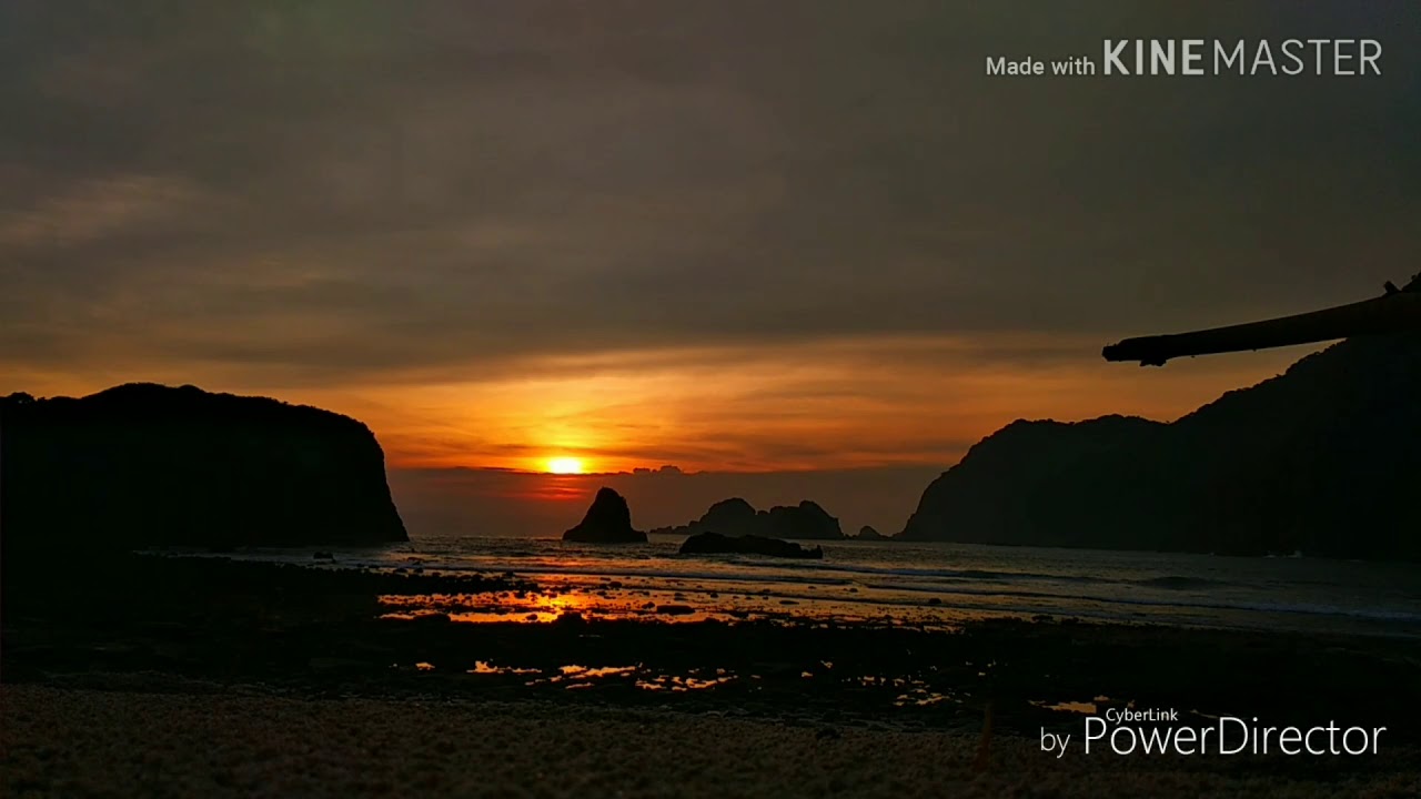 Wonderful papuma jember  beautiful sunset