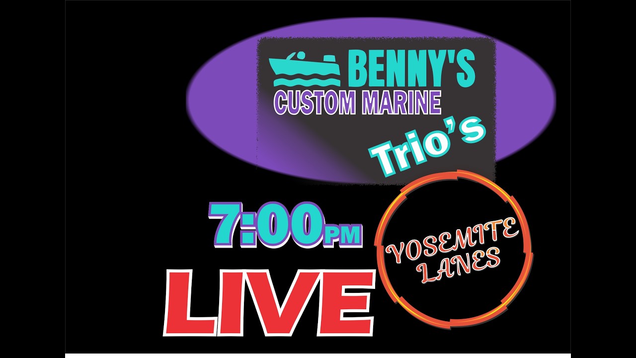 Scratch Trios League at Yosemite Lanes.  #livestream #bowling