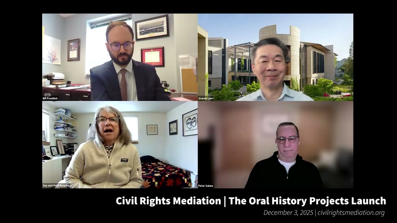 Civil Rights Mediation - The Oral History Projects Launch