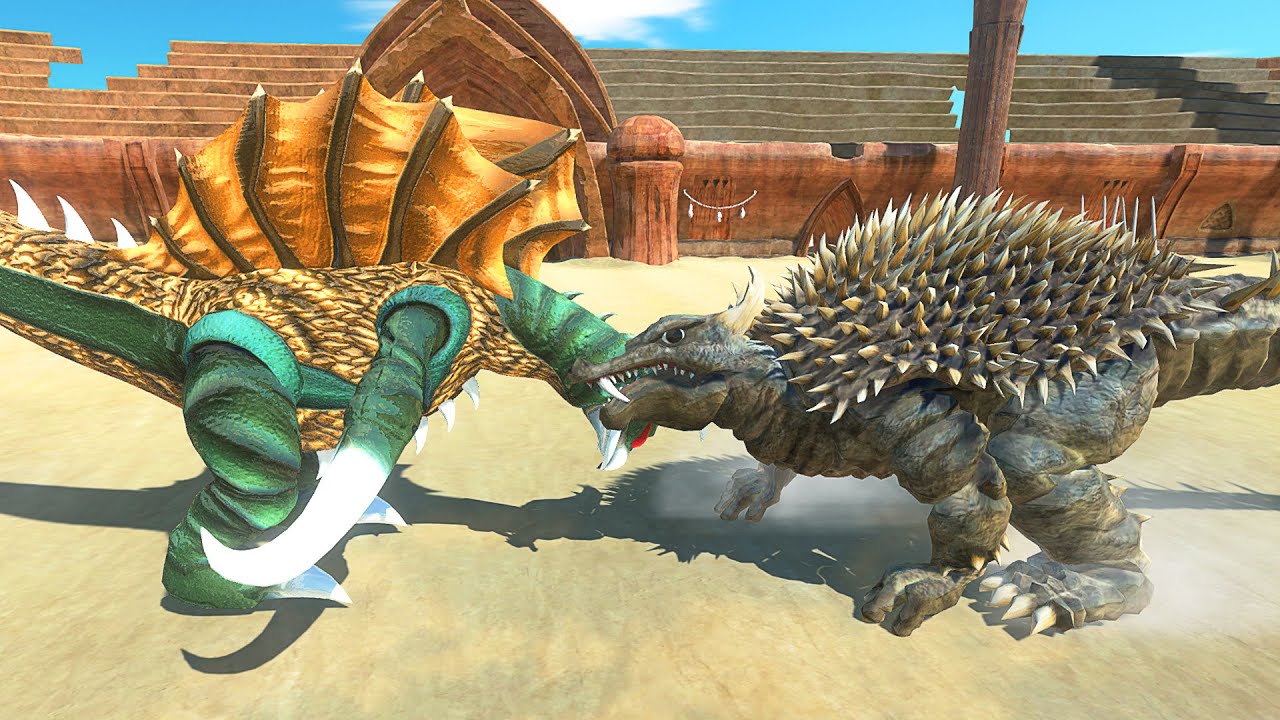 GIGIAN vs ANGUIRUS AT THE ARENA - Animal Revolt Battle Simulator