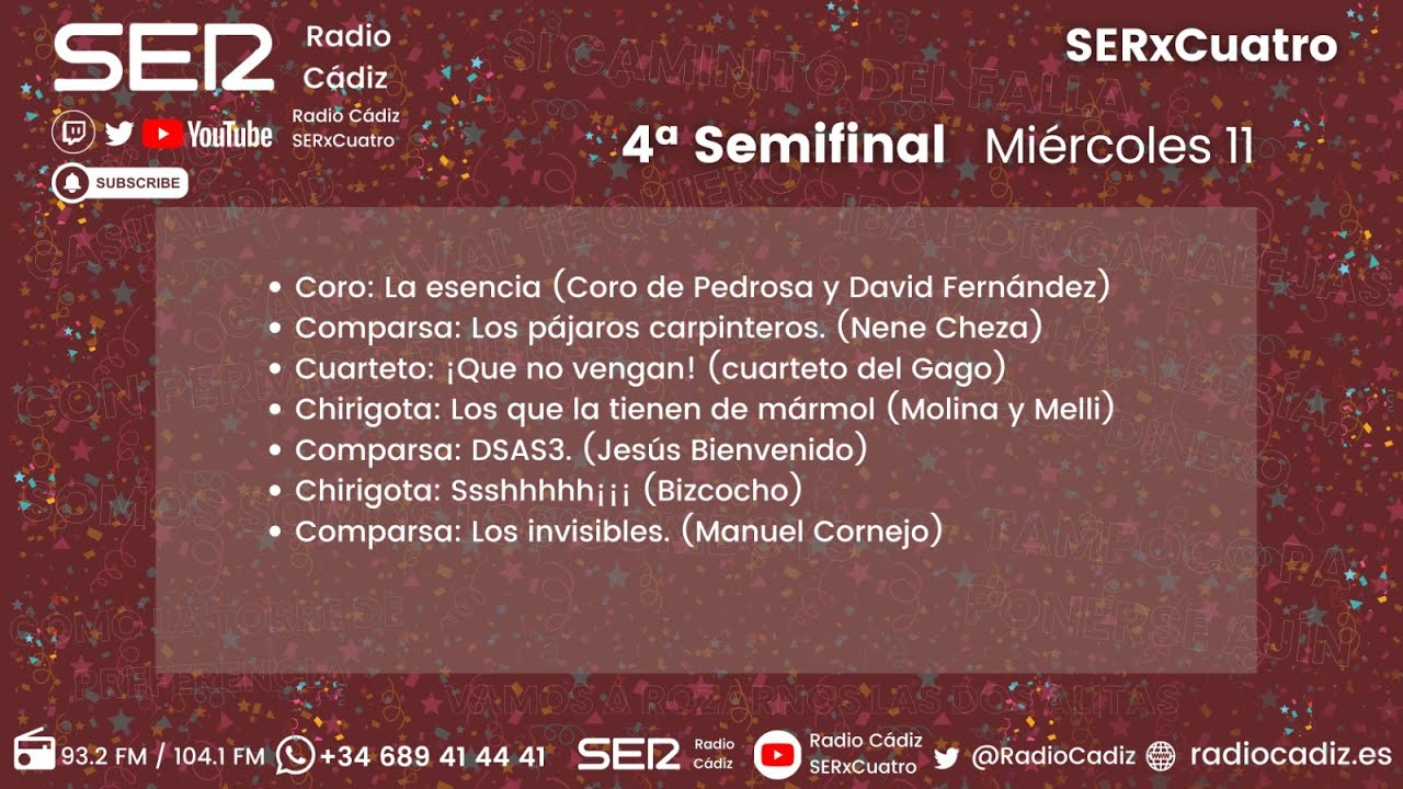 🔴 EN DIRECTO COAC2026: Semifinal 4 y el pase a la final: hoy Pedrosa, Bienvenido, Bizcocho, Cornejo