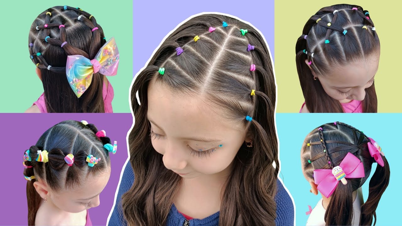 5 IDEAS DE PEINADOS PARA NIÑAS ✨🌈 Fáciles & rápidas 💗