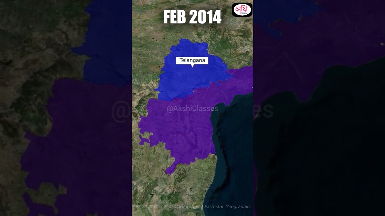How did Telangana separate from Andhra Pradesh? @AkshiClasses