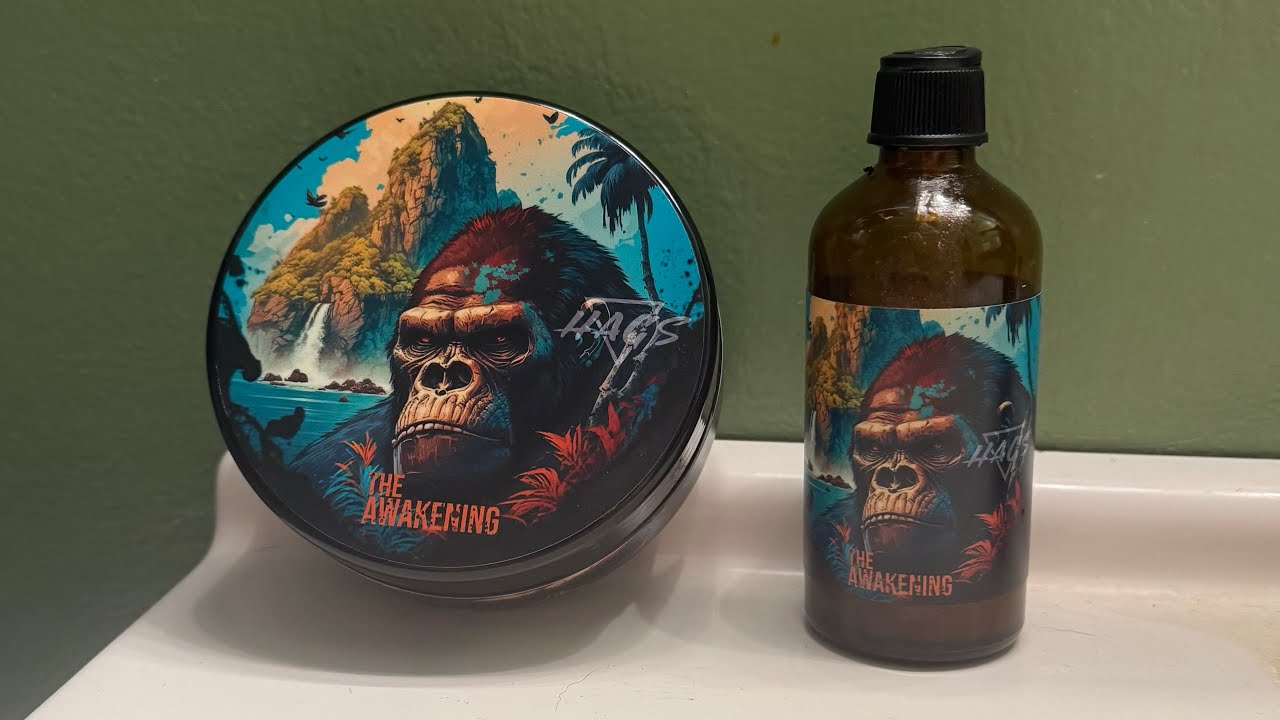 AllenValley - The Awakening by HAGS shave soap review and shape