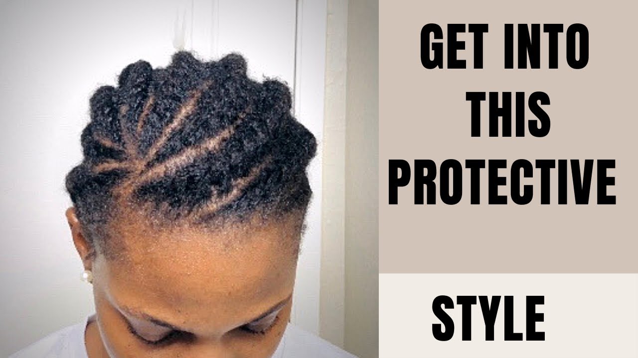 Easy Flat Twist Protective Style On 4C Natural Hair || Short To Medium Hair length