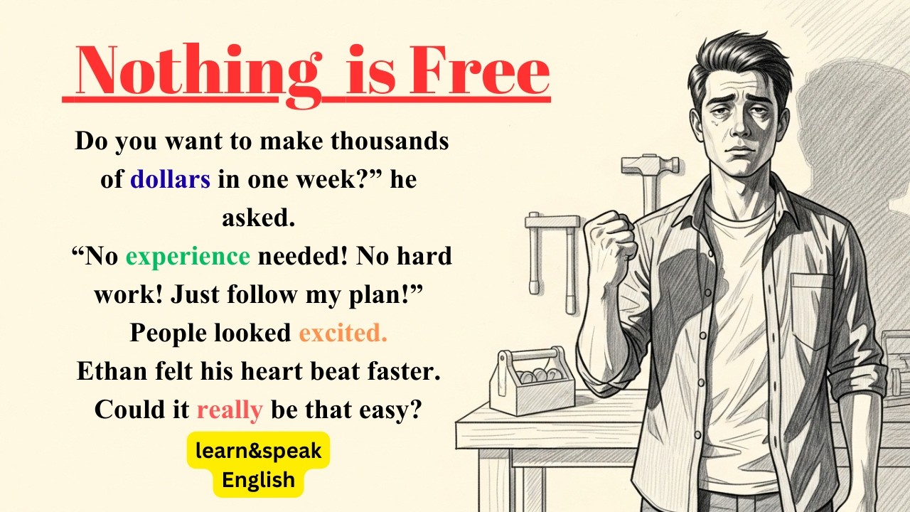 Learn english with story 💫level 3 Nothing is free| inspirational story in simple English