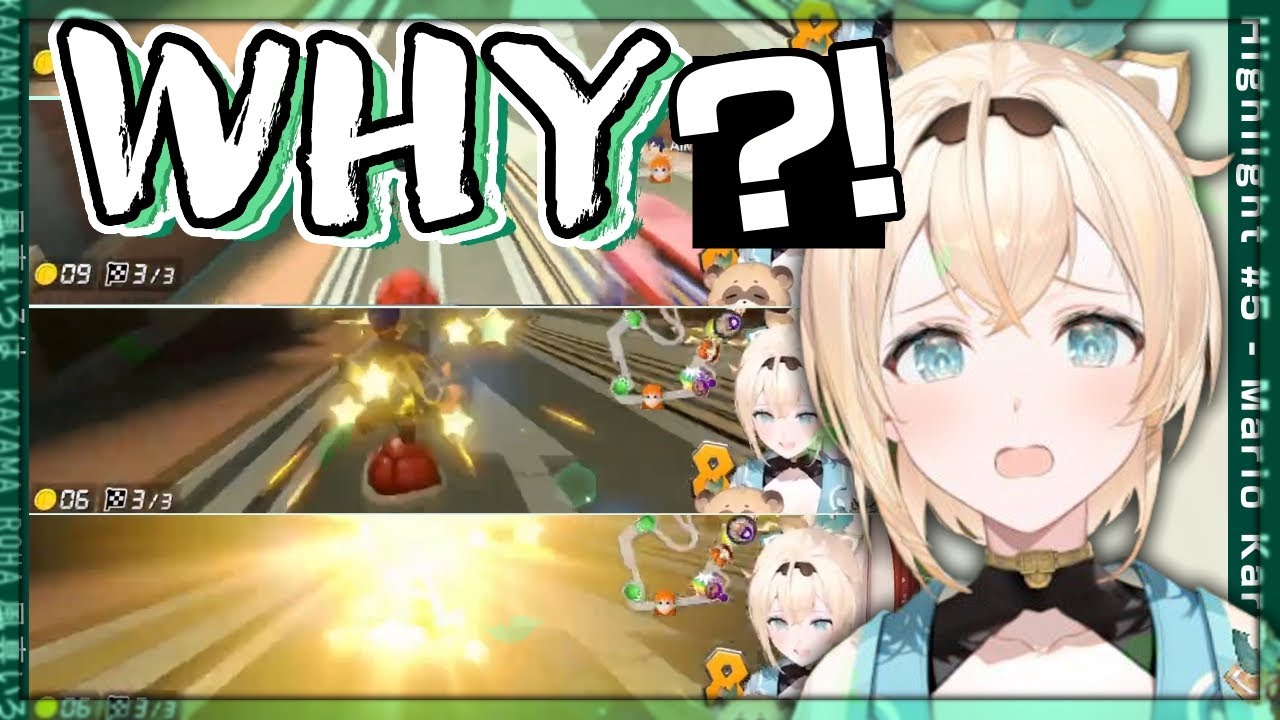 [Highlight #5] Iroha Cute Why Nande Scenes at Mario Kart [Kazama Iroha / Hololive]