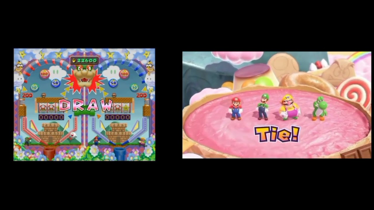 Mario Party 1-10/Superstars All Draw/Tie Comparison