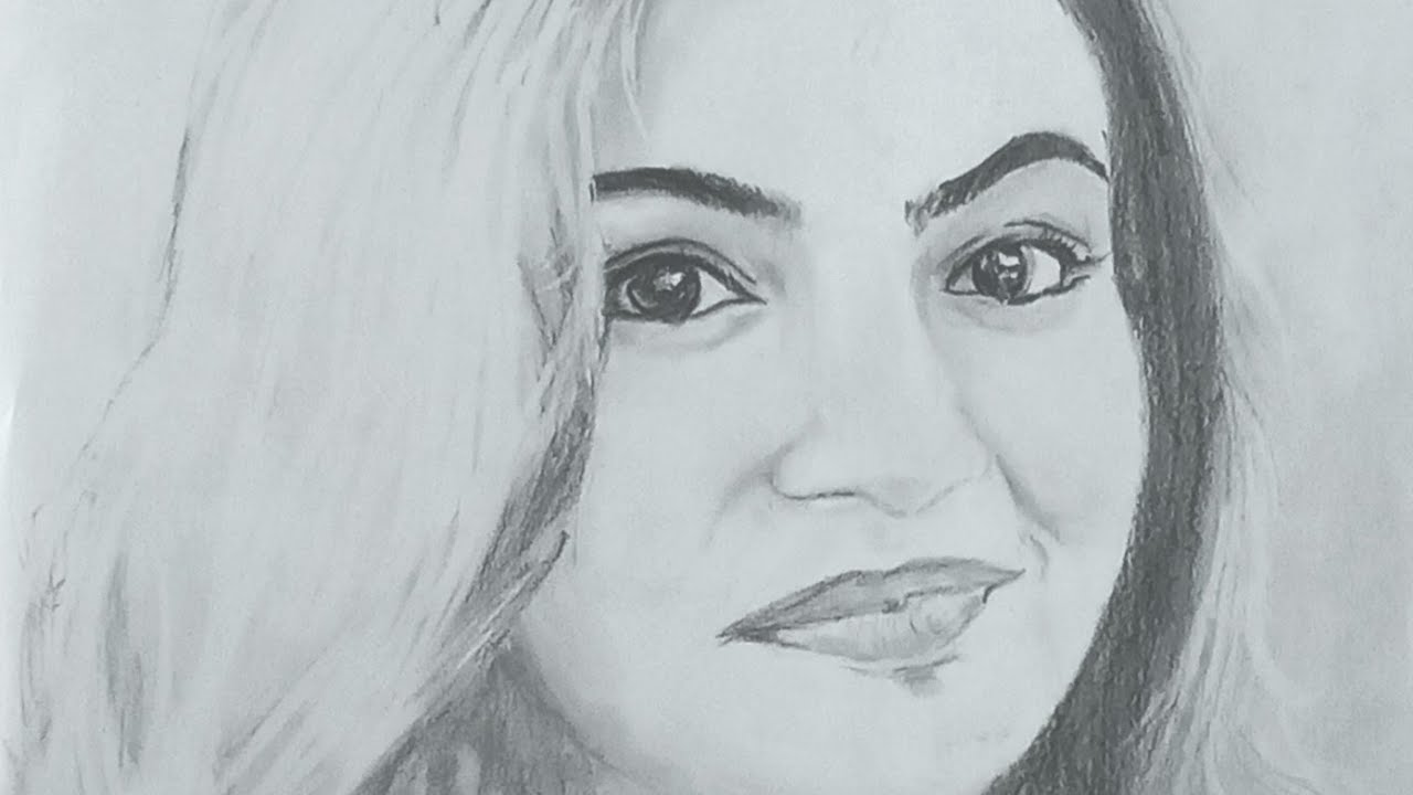 How to draw Nazriya | Pencil Sketch | by dream sketch ❤️