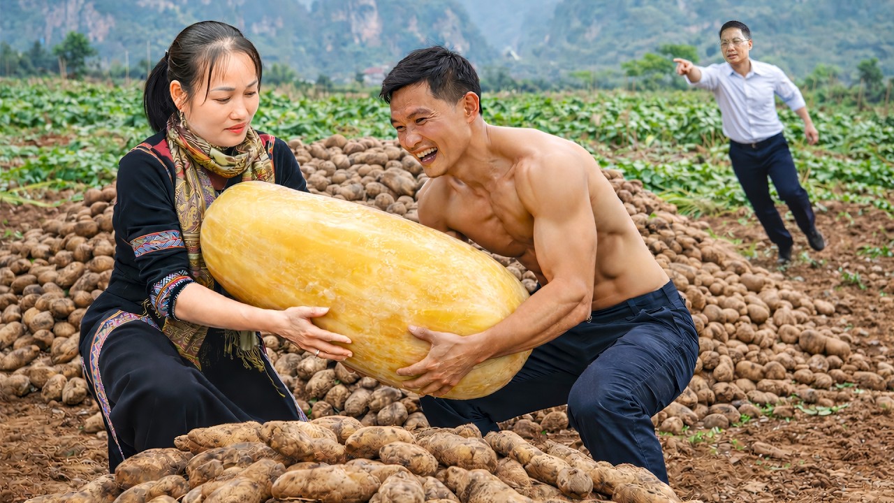 Garden Harvest Day With Husband – Sweet Yacon Roots Turned into Nutritious Family Soup