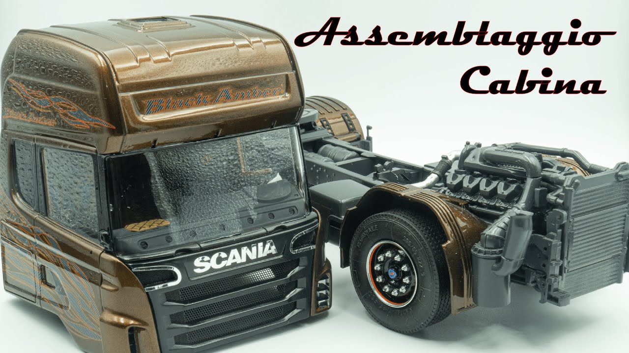 ITALERI 3897 SCANIA R730 BLACK AMBER – Parte 9 (Assemblaggio Cabina) Modellismo 1/24